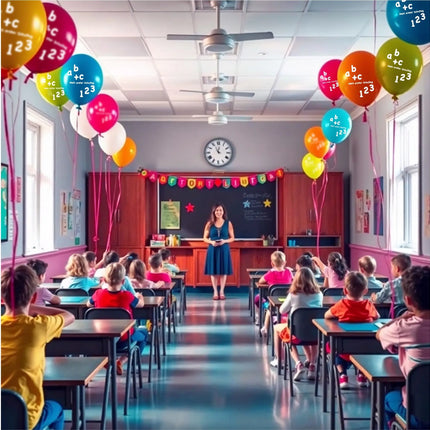 20x Luftballons Einschulung Schule Ballon ABC 1. Schulanfang zur Deko & Dekoration