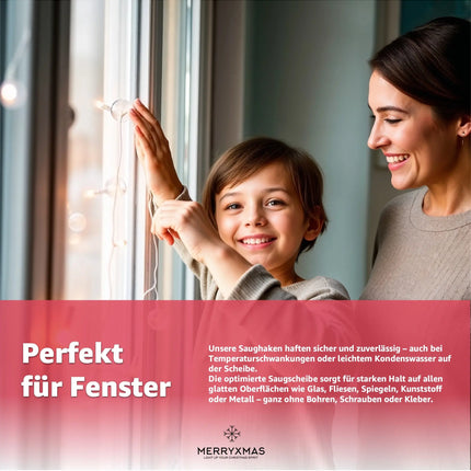 20x Saugnäpfe für Lichterketten - Perfekte Deko für jedes Fenster