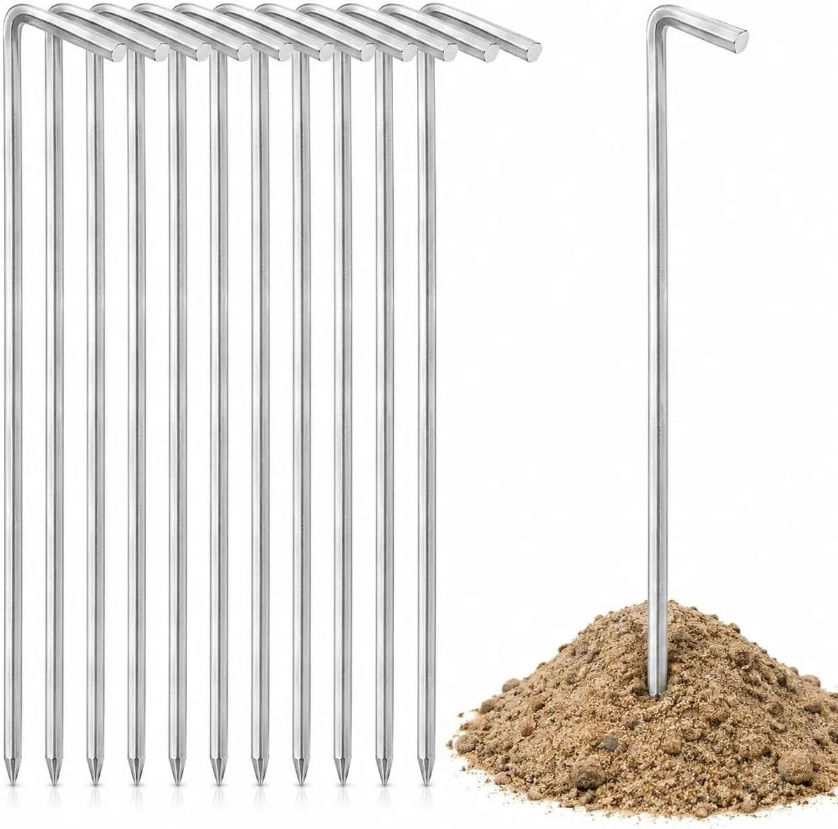 20x Zeltheringe 18 cm – Robuste Erdnägel aus Stahl für Camping, Garten & Outdoor – Stabile Zeltbefestigung & Zeltzubehör (20x)