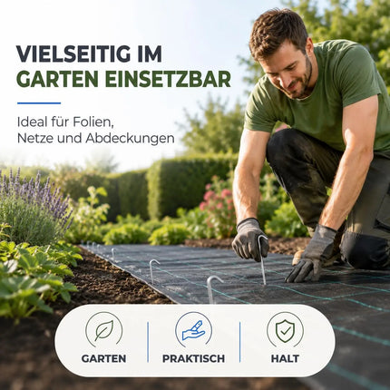 20x Zeltheringe 18 cm – Robuste Erdnägel aus Stahl für Camping, Garten & Outdoor – Stabile Zeltbefestigung & Zeltzubehör (20x)
