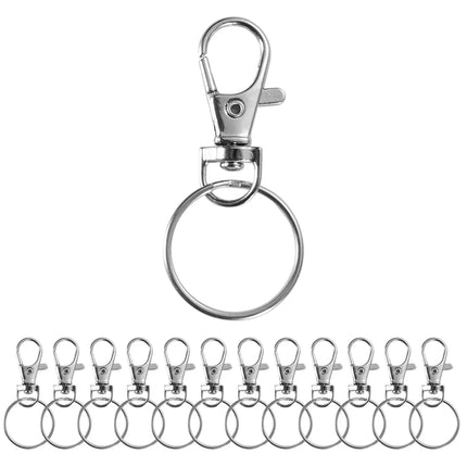 22x Karabiner Schlüsselanhänger - Schlüsselring mit Karabiner Set - Metallring für Schlüsselanhänger