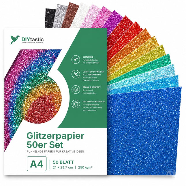 Buntes A4-Glitzerpapier