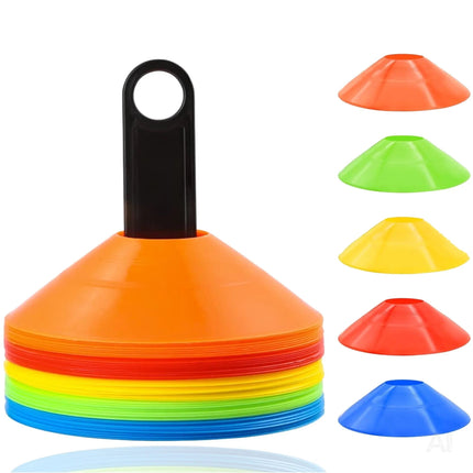 25x Markierungshütchen Hütchen Kegel für Slalom Trainingszubehör & Fußballzubehör