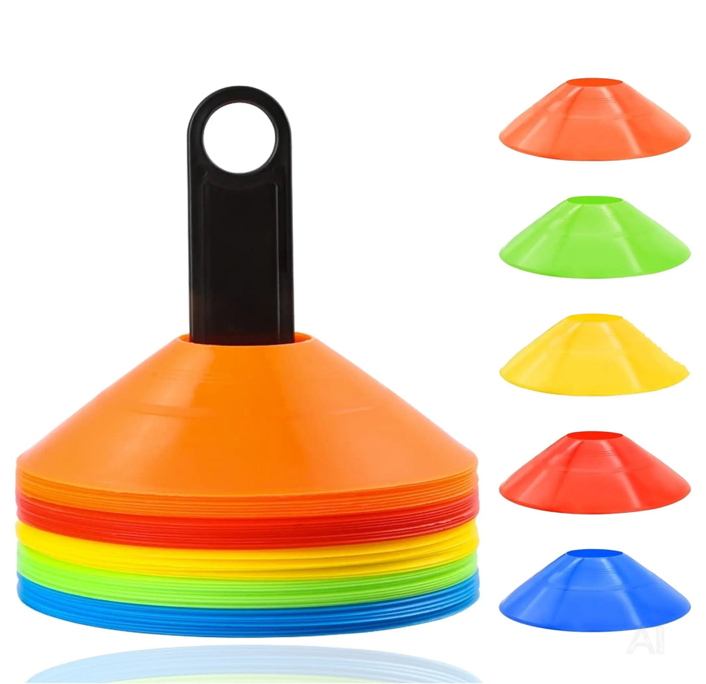 20x Markierungshütchen Hütchen Kegel für Slalom Trainingszubehör & Fußballzubehör