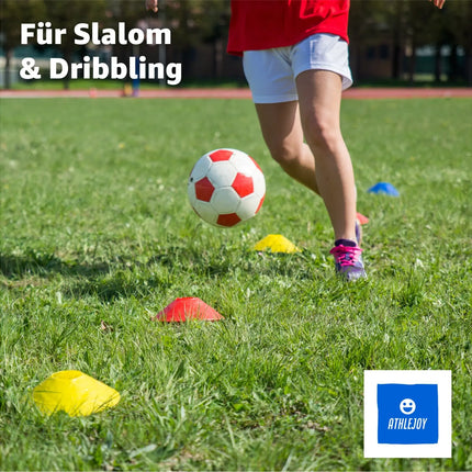 25x Markierungshütchen Slalom Hütchen Kegel für Fußball, Leichtathletik - Trainingszubehör & Fußballzubehör