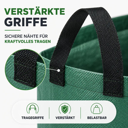 272 Liter Gartenabfallsack groß & reißfest – 150 GSM Laubsack aus Polypropylen – Gartensack für Laub, Rasenschnitt & Grünschnitt (272 Liter)