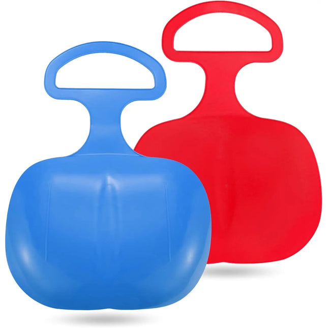 2X Porrutscher - Schlitten Bob in blau & rot - für Kinder zum Porutschen & Schlittenfahren Poporutscher Po-Rutscher