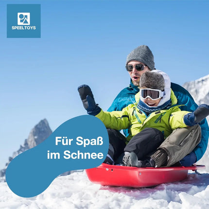 2X Porrutscher - Schlitten Bob in blau & rot - für Kinder zum Porutschen & Schlittenfahren Poporutscher Po-Rutscher