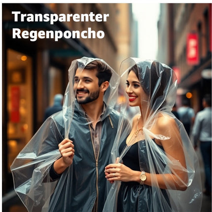 Outdoorn 10x Einweg Regenjacke & Regenponcho mit Kaputze - Einmal Regenjacke mit Kapuze - Universalgröße: transparent und wasserdicht