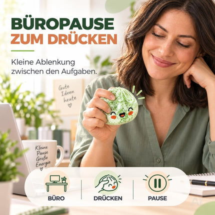 Dumpling Squishy XXL – Antistress-Spielzeug und Fidget-Spielzeug zur Beschäftigung und Ablenkung für Büro, Schule & Alltag (1x Zufällig XXL Ø 9 cm)