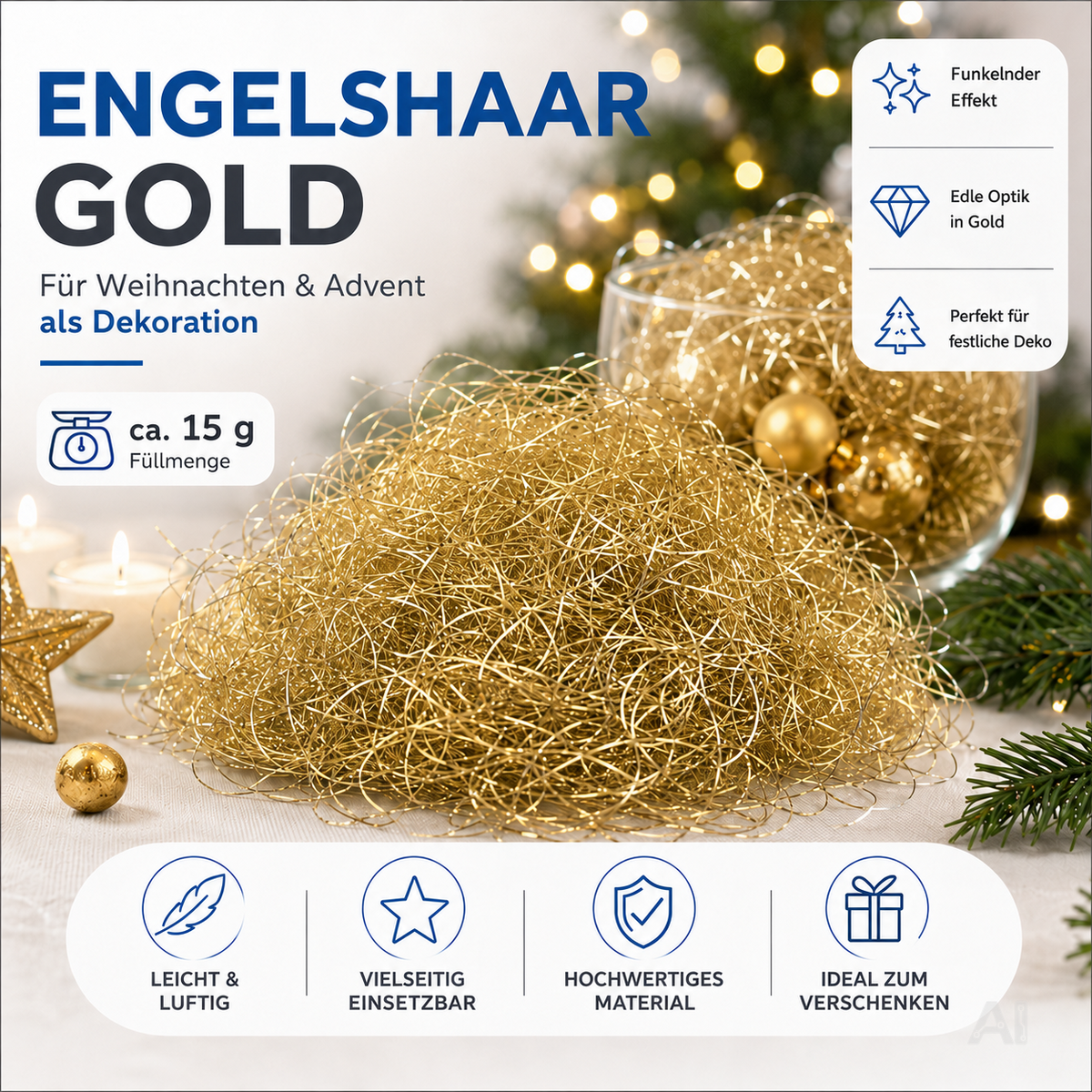 Goldfarbenes Engelshaar