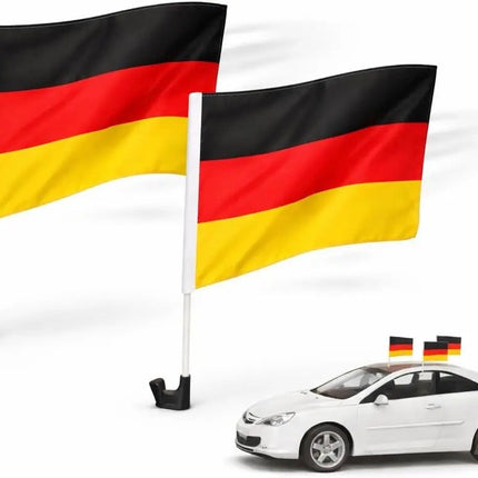 2er Autofahne Deutschland Autoflagge Auto Fahne Fanartikel Fußball WM 2026