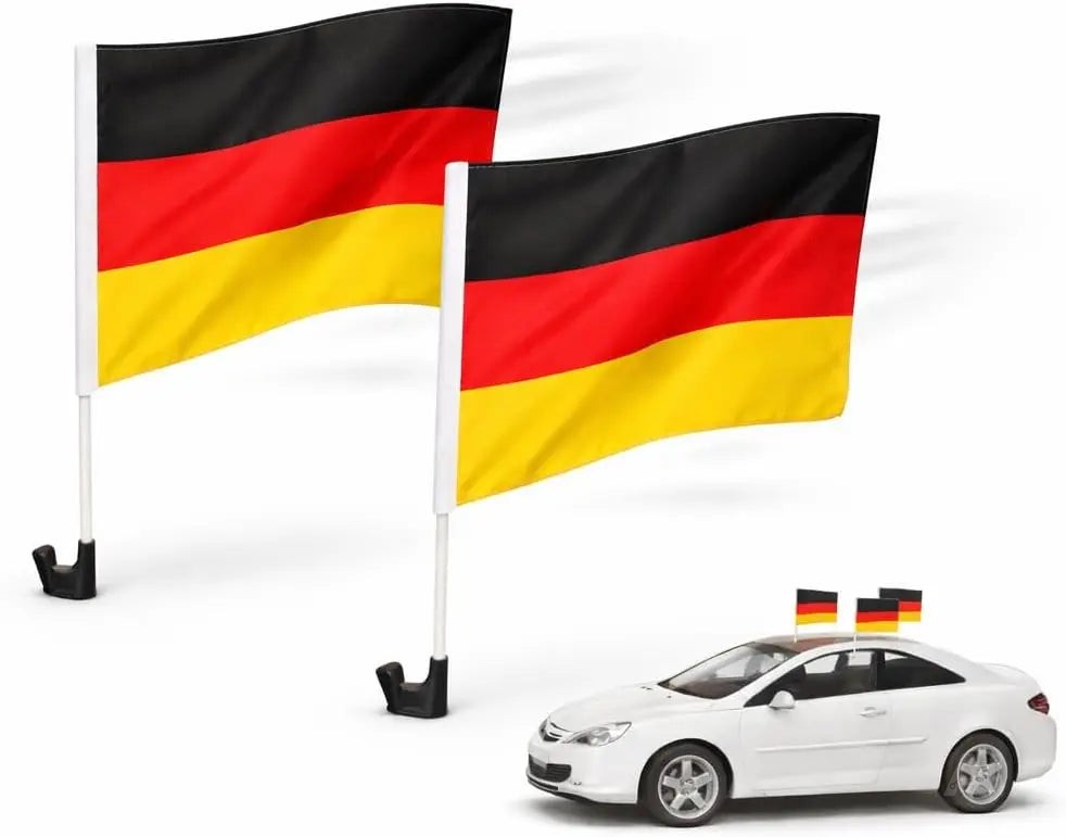 2er Autofahne Deutschland Autoflagge Auto Fahne Fanartikel Fußball WM 2026
