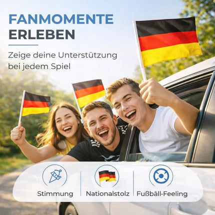2er Autofahne Deutschland Autoflagge Auto Fahne Fanartikel Fußball WM 2026 – Detailansicht 5