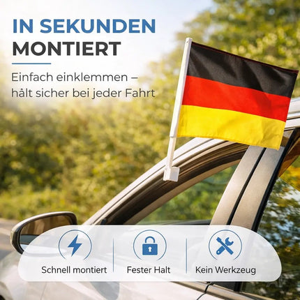 2er Autofahne Deutschland Autoflagge Auto Fahne Fanartikel Fußball WM 2026 – Detailansicht 7