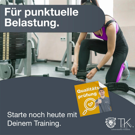 2er Fußschlaufen Set - schwarz mit Karabiner & Klettverschluss - justierbarer Footstrap – Detailansicht 5