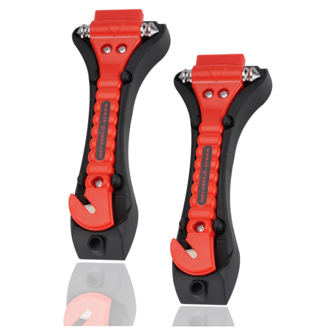 2er Notfallhammer Nothammer Set - mit Gurtschneider - Gurtmesser für Auto - TK Gruppe® Offizieller Onlineshop