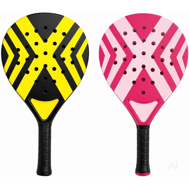 2er Padel Schläger Set Erwachsene – Profi Padelschläger mit Meshtasche – Padel Racket