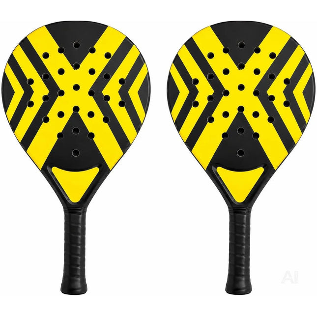 2er Padel Schläger Set Erwachsene – Profi Padelschläger mit Meshtasche – Padel Racket