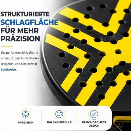 2er Padel Schläger Set Erwachsene – Profi Padelschläger mit Meshtasche – Padel Racket – Detailansicht 2
