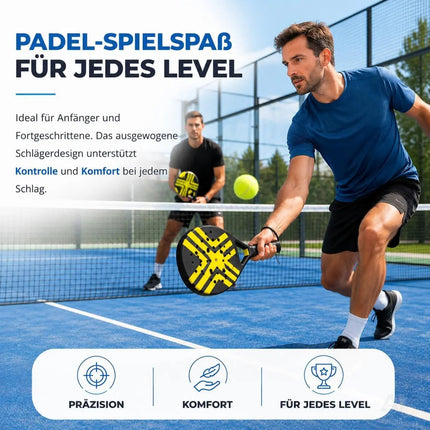 2er Padel Schläger Set Erwachsene – Profi Padelschläger mit Meshtasche – Padel Racket – Detailansicht 6