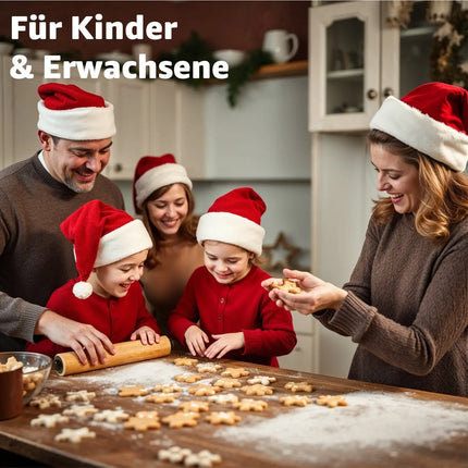 2er Samt Nikolausmütze Weihnachtsmütze Mütze Weihnachten Nikolaus rot