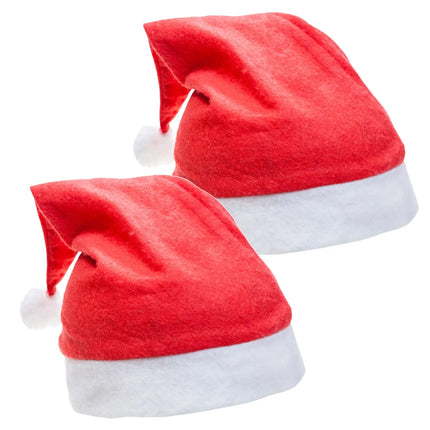 2er Samt Nikolausmütze Weihnachtsmütze Mütze Weihnachten Nikolaus rot