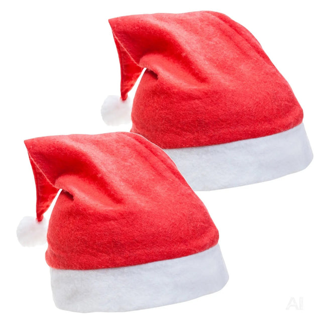 2er Samt Nikolausmütze Weihnachtsmütze Mütze Weihnachten Nikolaus rot