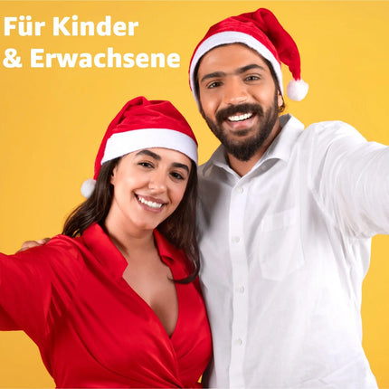 2er Samt Nikolausmütze Weihnachtsmütze Mütze Weihnachten Nikolaus rot