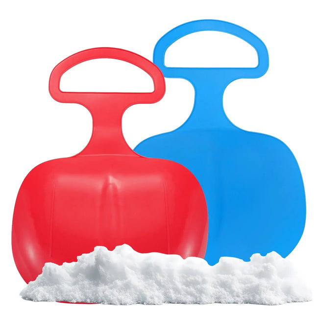 2er Set Schlitten Bob blau & rot - für Kinder zum Porutschen & Schlittenfahren