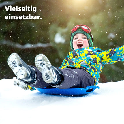 2er Set Schlitten Bob blau & rot - für Kinder zum Porutschen & Schlittenfahren