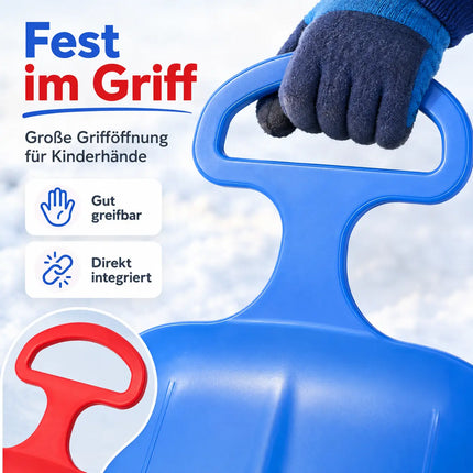 2er Set Schlitten Bob blau & rot - für Kinder zum Porutschen & Schlittenfahren
