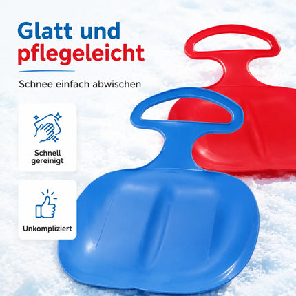2er Set Schlitten Bob blau & rot - für Kinder zum Porutschen & Schlittenfahren