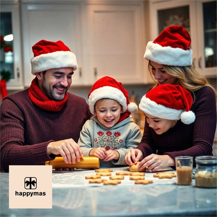 2er Weihnachtsmütze rot - unisex Größe - Nikolausmütze rot- für Weihnachten & Weihnachtsfeier & Weihnachtsmarkt - Erwachsene & Kinder
