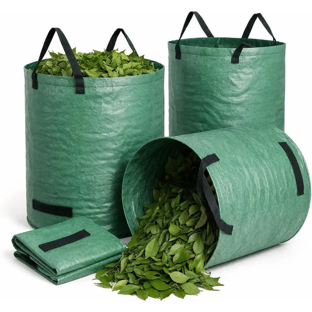 2x 500 Liter Gartenabfallsack groß & reißfest – 150 GSM Laubsack aus Polypropylen – Gartensack für Laub, Rasenschnitt & Grünschnitt (2x 500 Liter)