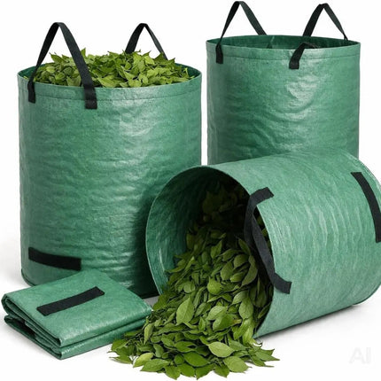 2x 500 Liter Gartenabfallsack groß & reißfest – 150 GSM Laubsack aus Polypropylen – Gartensack für Laub, Rasenschnitt & Grünschnitt (2x 500 Liter)