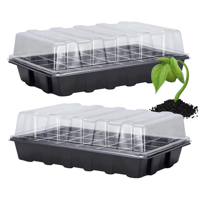 2x Anzuchtkasten Anzuchtgewächshaus 27 x 19 cm - Anzucht Mini Gewächshaus