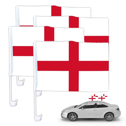 2x Autofahnen Autoflagge England Auto Autofahne Fahne Flagge Deutschland Fanartikel für Fußball EM 2024