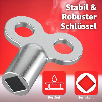 2x Heizkörper Entlüftungsschlüssel - Entlüfterschlüssel zum entlüften - stabil & robust