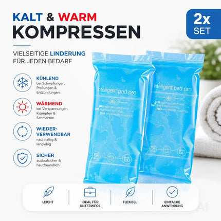 2x Kalt Warm Kompressen - MADE IN GERMANY - Kühl- und Warmkissen - Blau – Detailansicht 3