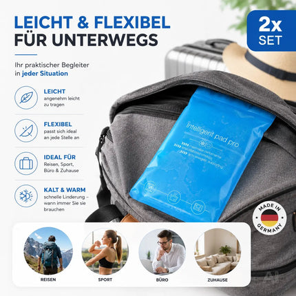 2x Kalt Warm Kompressen - MADE IN GERMANY - Kühl- und Warmkissen - Blau – Detailansicht 5