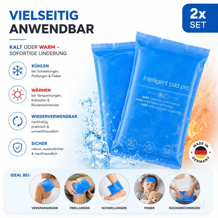 2x Kalt Warm Kompressen - MADE IN GERMANY - Kühl- und Warmkissen - Blau – Detailansicht 6