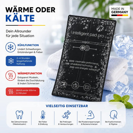 2x Kalt Warm Kompressen - MADE IN GERMANY - Kühlpads Set 29x12 cm - Schwarz – Detailansicht 7