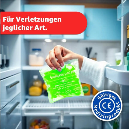 2x Kalt Warm Kompressen - MADE IN GERMANY - Kühlpads Set 29x12 cm - Grün – Detailansicht 4