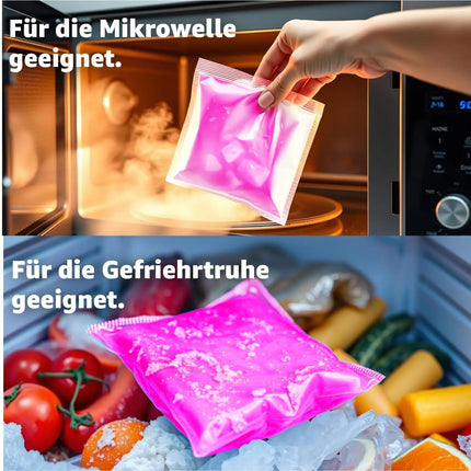 2x Kalt Warm Kompressen - MADE IN GERMANY - Kühlpads Set 29x12 cm - Vielseitige Kühl- und Warmkissen, Gelkissen Pink - TK Gruppe® Offizieller Onlineshop