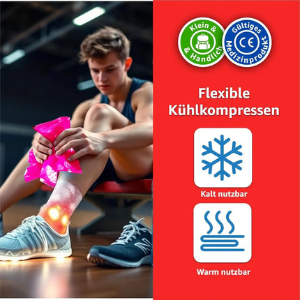 2x Kalt Warm Kompressen - MADE IN GERMANY - Kühlpads Set 29x12 cm - Vielseitige Kühl- und Warmkissen, Gelkissen Pink - TK Gruppe® Offizieller Onlineshop