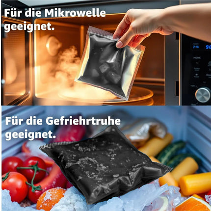 2x Kalt Warm Kompressen - MADE IN GERMANY - Kühlpads Set 29x12 cm - Vielseitige Kühl- und Warmkissen, Gelkissen Schwarz - TK Gruppe® Offizieller Onlineshop