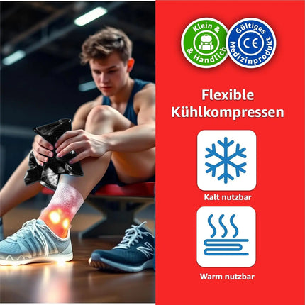 2x Kalt Warm Kompressen - MADE IN GERMANY - Kühlpads Set 29x12 cm - Vielseitige Kühl- und Warmkissen, Gelkissen Schwarz - TK Gruppe® Offizieller Onlineshop
