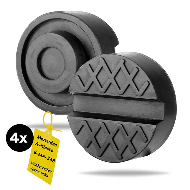 2x Wagenheber Gummiauflage stabil & universal Gummiblock, 2-tlg., 2er Set, universal einsetzbar