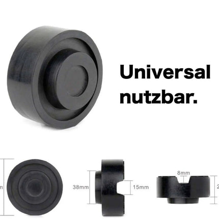 2x Wagenheber Gummiauflage stabil & universal Gummiblock, 2-tlg., 2er Set, universal einsetzbar